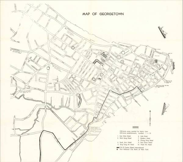 Map of Georgetown [and] Penang [Malaysia]